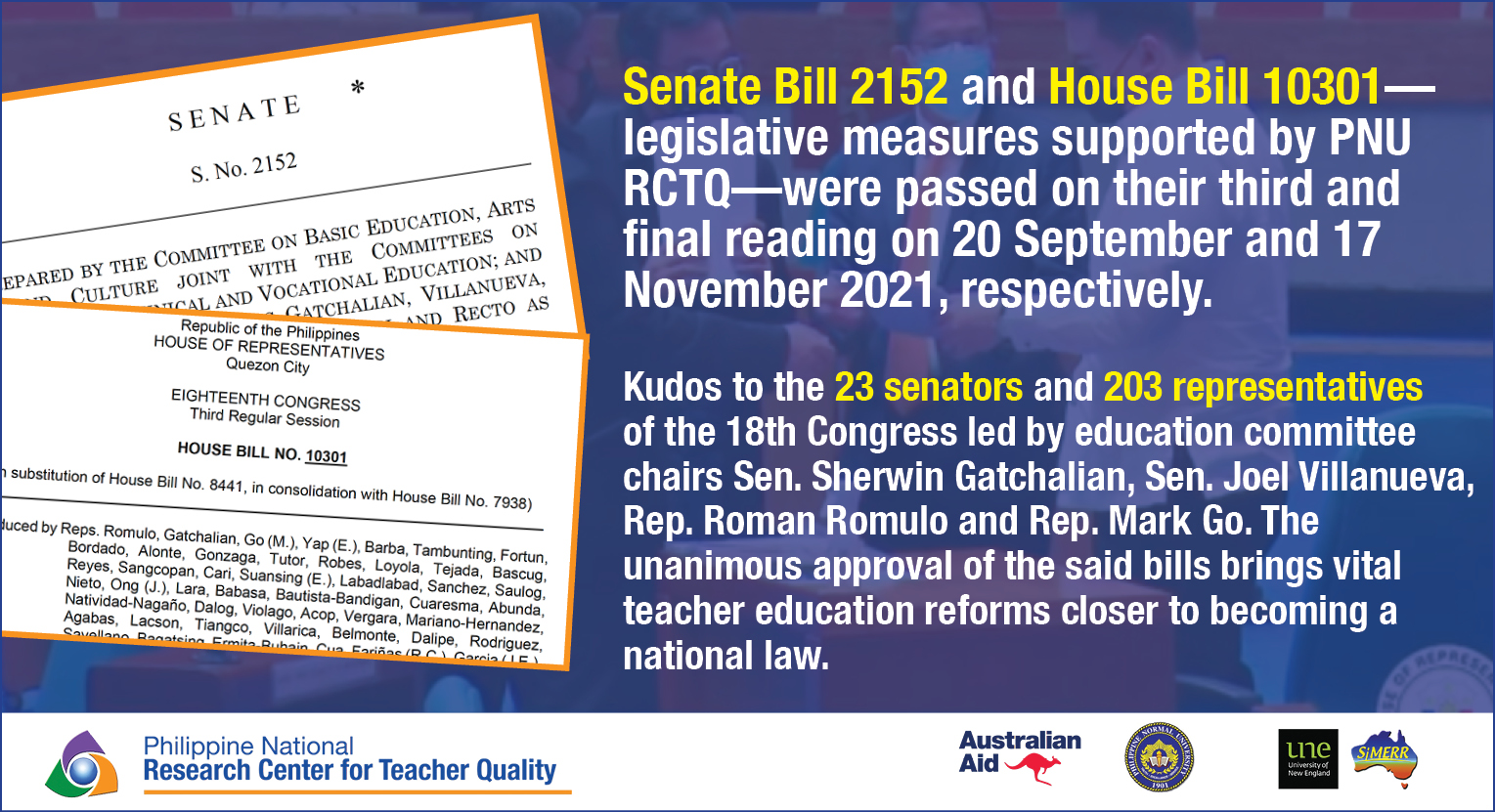 Voting 203-0, House approves Teacher Education Act on third and final reading