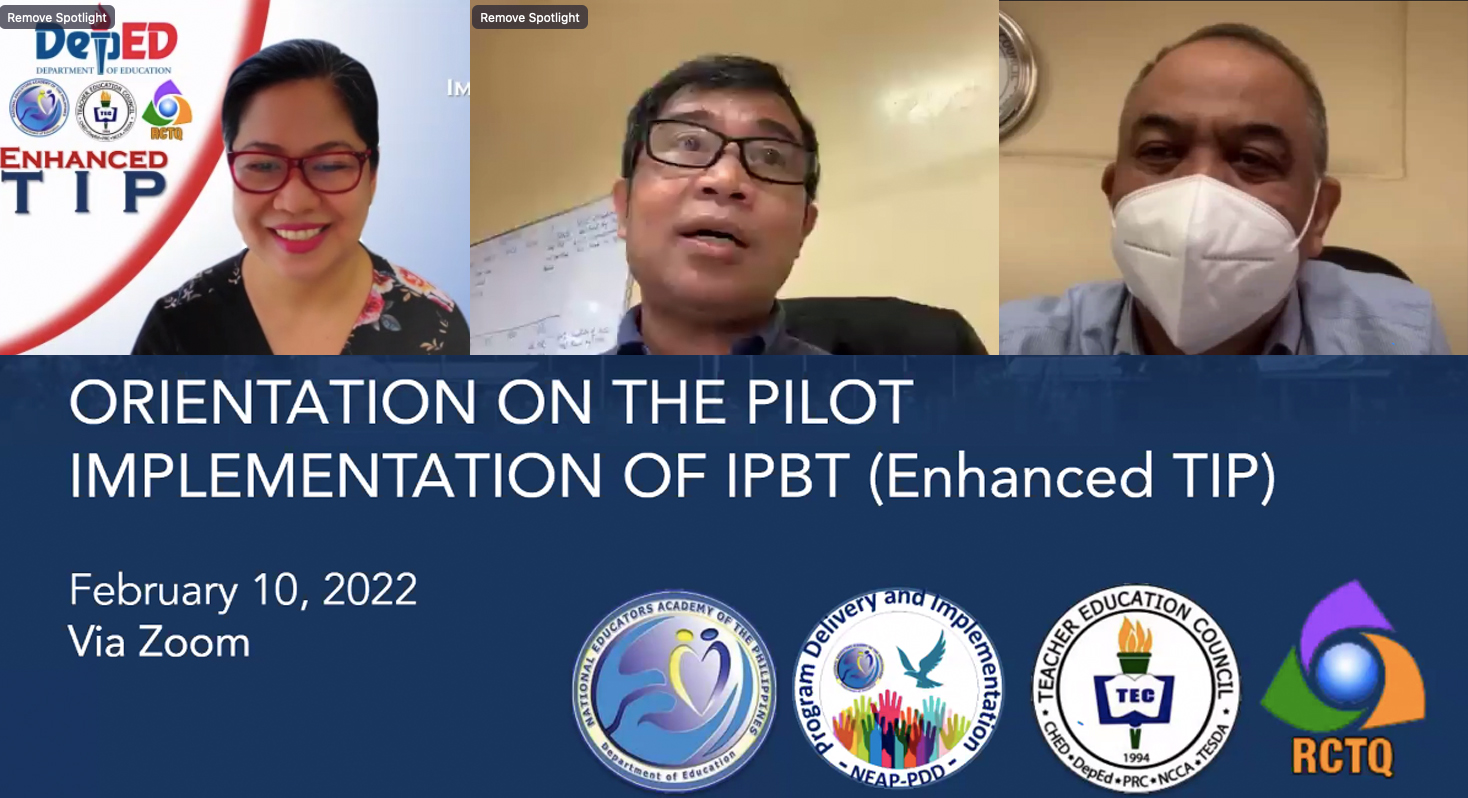 Orientation held for DepEd field implementers  ahead of enhanced TIP pilot run